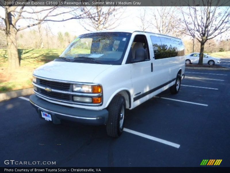 Summit White / Medium Gray 2000 Chevrolet Express G3500 15 Passenger Van