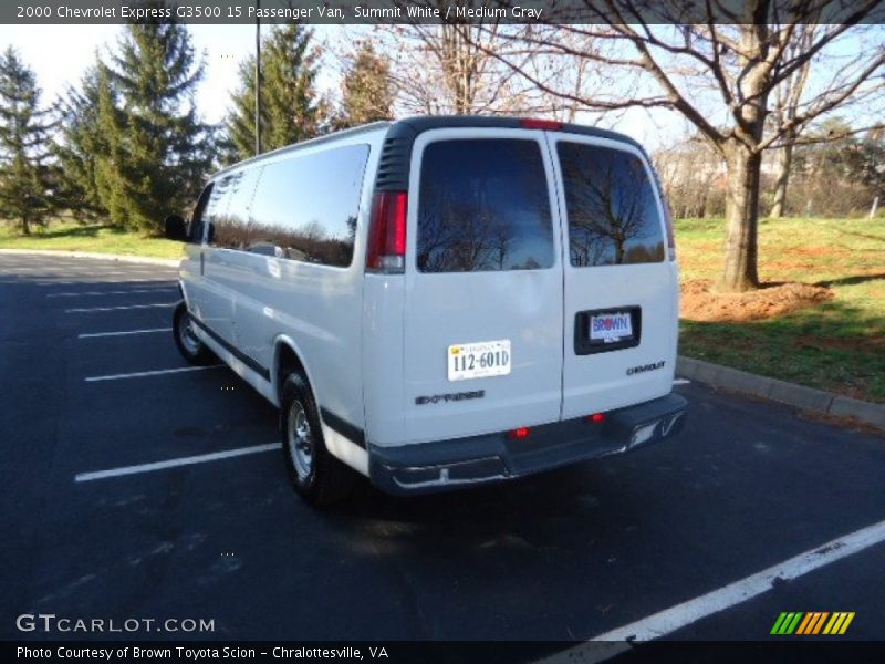 Summit White / Medium Gray 2000 Chevrolet Express G3500 15 Passenger Van