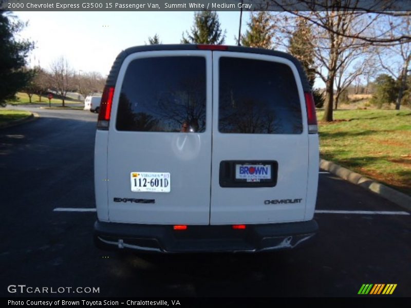 Summit White / Medium Gray 2000 Chevrolet Express G3500 15 Passenger Van