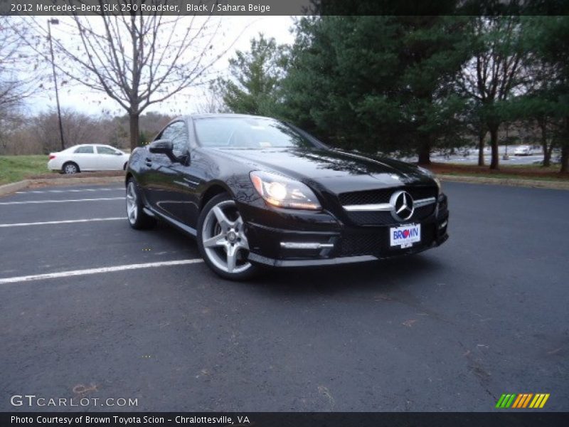 Black / Sahara Beige 2012 Mercedes-Benz SLK 250 Roadster