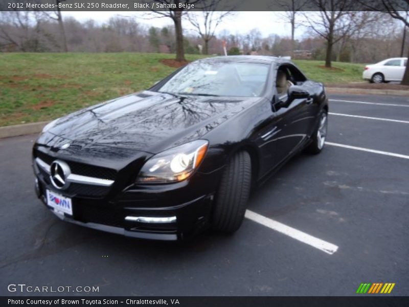 Black / Sahara Beige 2012 Mercedes-Benz SLK 250 Roadster