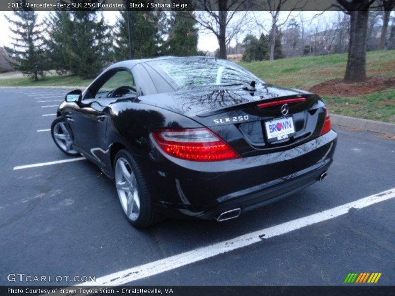 Black / Sahara Beige 2012 Mercedes-Benz SLK 250 Roadster