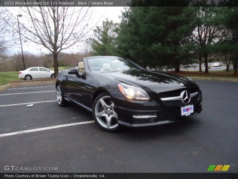 Black / Sahara Beige 2012 Mercedes-Benz SLK 250 Roadster