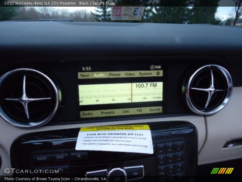 Black / Sahara Beige 2012 Mercedes-Benz SLK 250 Roadster