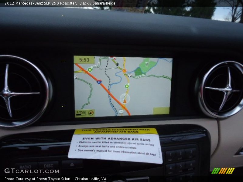 Black / Sahara Beige 2012 Mercedes-Benz SLK 250 Roadster