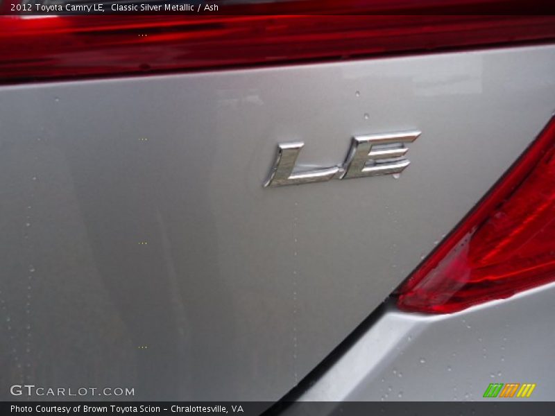 Classic Silver Metallic / Ash 2012 Toyota Camry LE