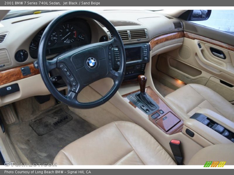 Jet Black / Sand Beige 2001 BMW 7 Series 740iL Sedan