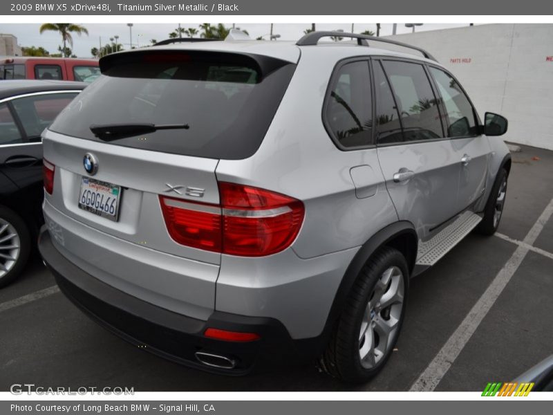 Titanium Silver Metallic / Black 2009 BMW X5 xDrive48i