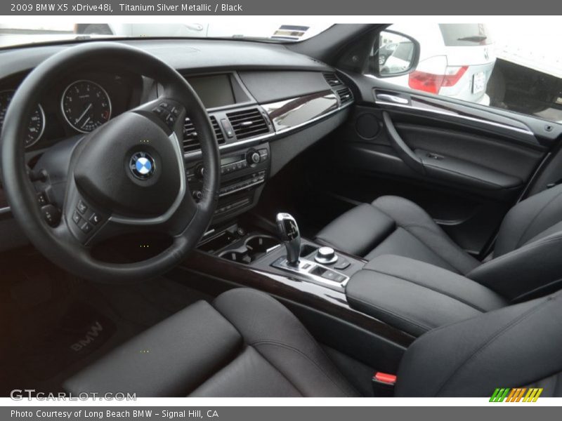 Titanium Silver Metallic / Black 2009 BMW X5 xDrive48i