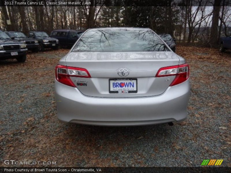 Classic Silver Metallic / Ash 2012 Toyota Camry LE