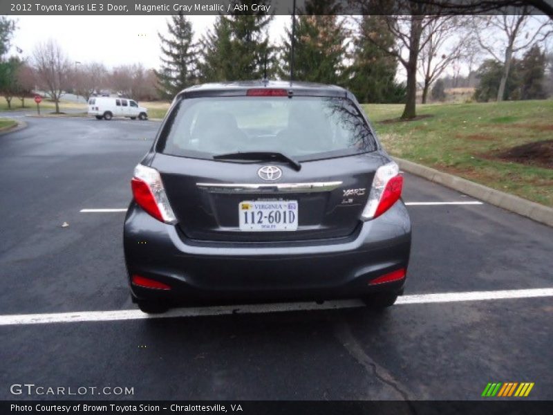 Magnetic Gray Metallic / Ash Gray 2012 Toyota Yaris LE 3 Door