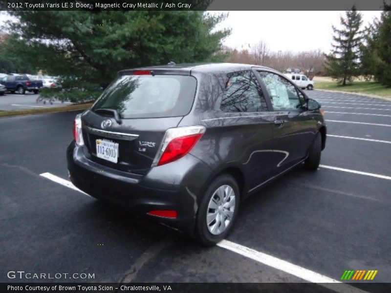 Magnetic Gray Metallic / Ash Gray 2012 Toyota Yaris LE 3 Door