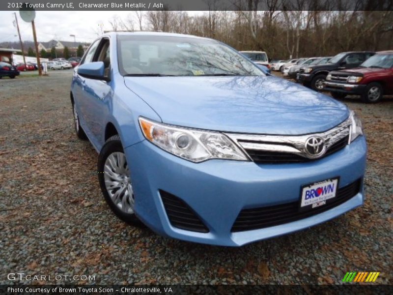 Clearwater Blue Metallic / Ash 2012 Toyota Camry LE