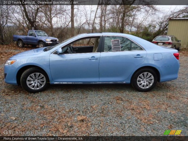 Clearwater Blue Metallic / Ash 2012 Toyota Camry LE
