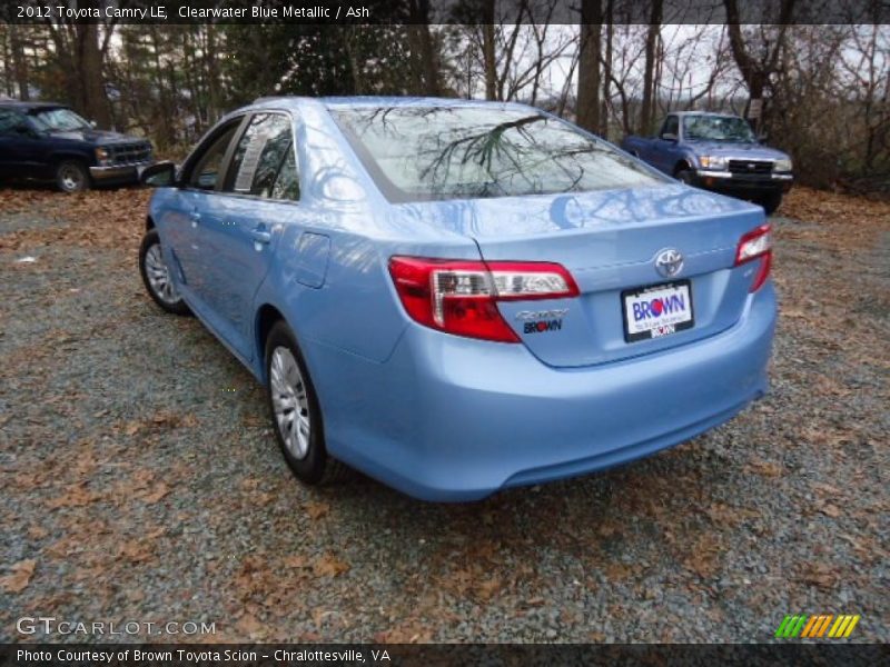 Clearwater Blue Metallic / Ash 2012 Toyota Camry LE