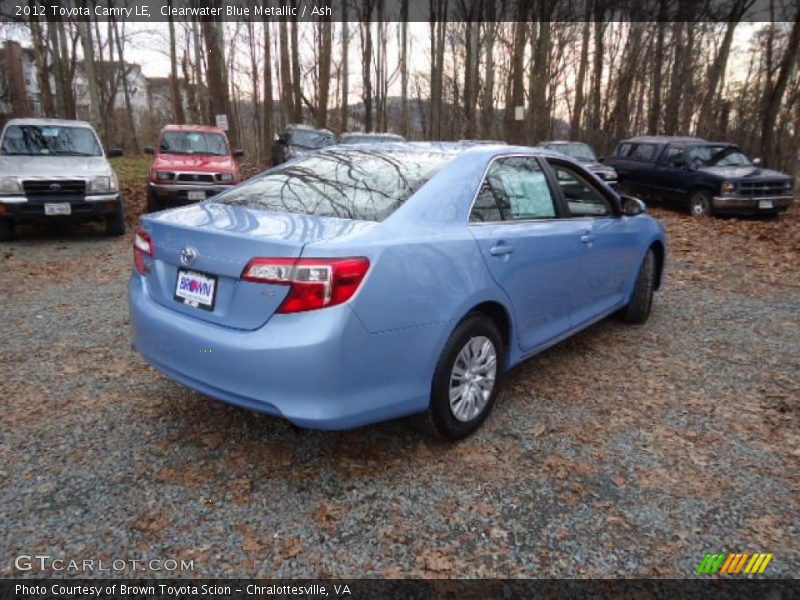 Clearwater Blue Metallic / Ash 2012 Toyota Camry LE