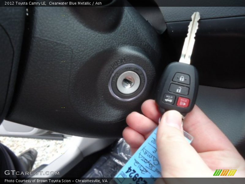Clearwater Blue Metallic / Ash 2012 Toyota Camry LE