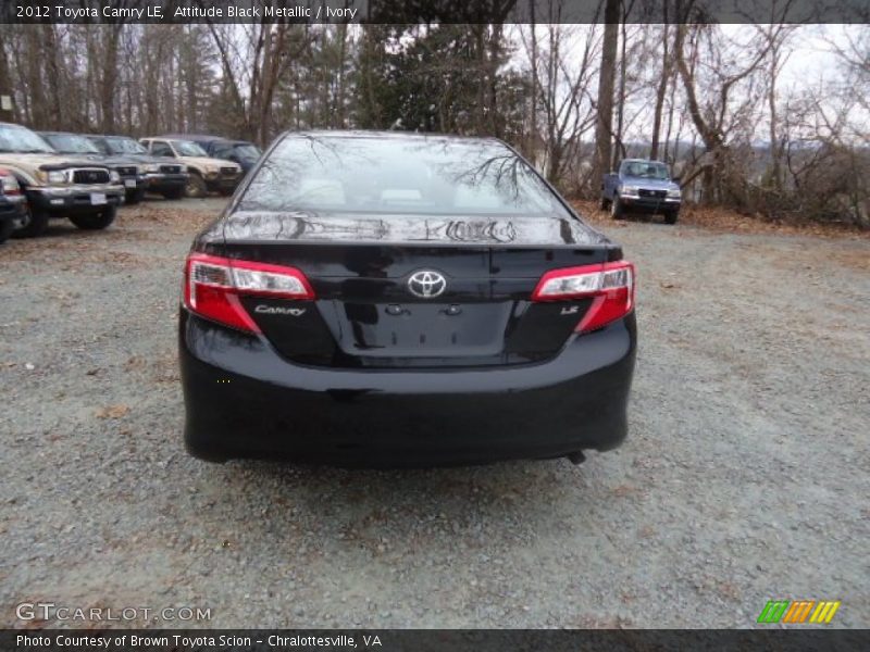 Attitude Black Metallic / Ivory 2012 Toyota Camry LE