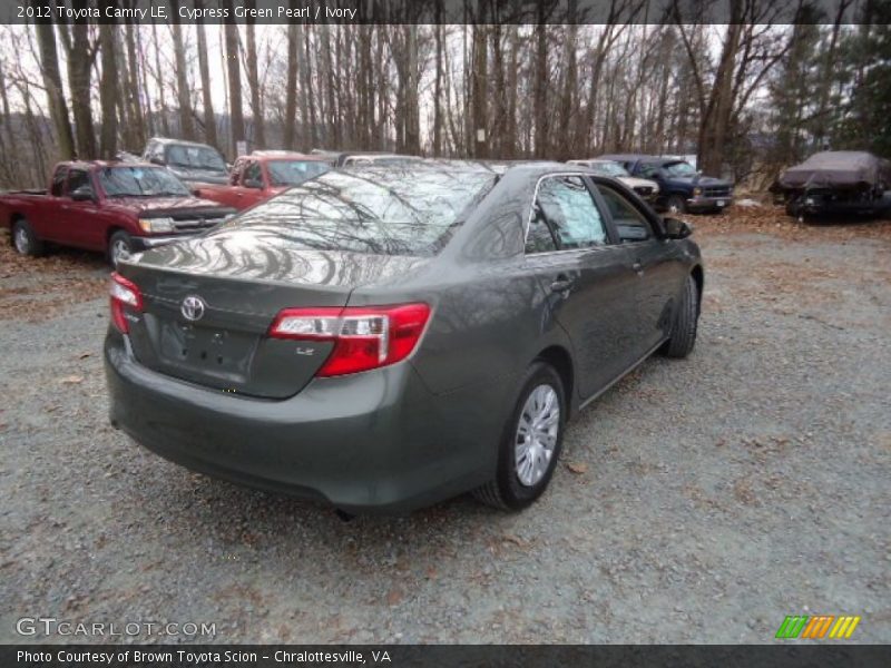 Cypress Green Pearl / Ivory 2012 Toyota Camry LE