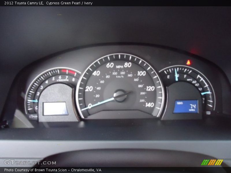 Cypress Green Pearl / Ivory 2012 Toyota Camry LE