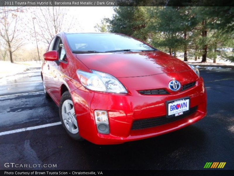 Barcelona Red Metallic / Dark Gray 2011 Toyota Prius Hybrid II
