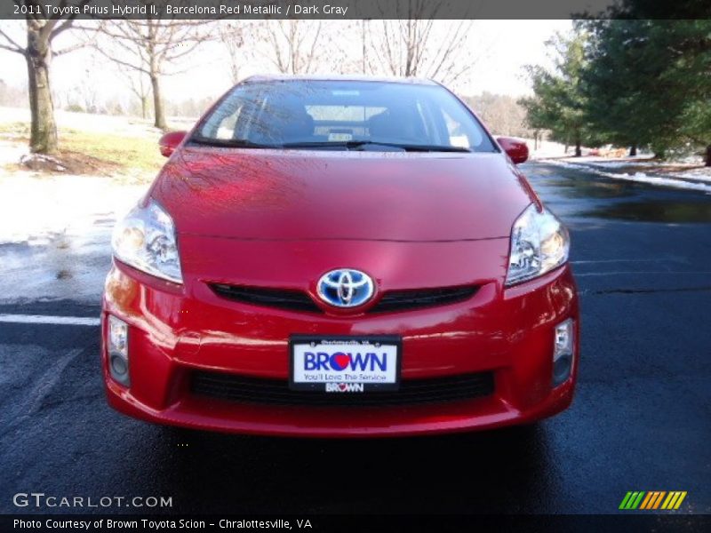 Barcelona Red Metallic / Dark Gray 2011 Toyota Prius Hybrid II