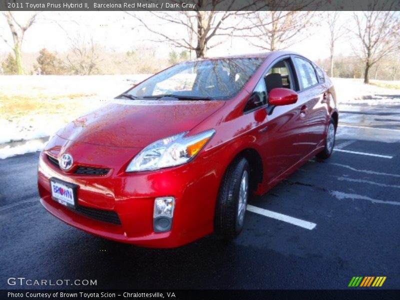 Barcelona Red Metallic / Dark Gray 2011 Toyota Prius Hybrid II