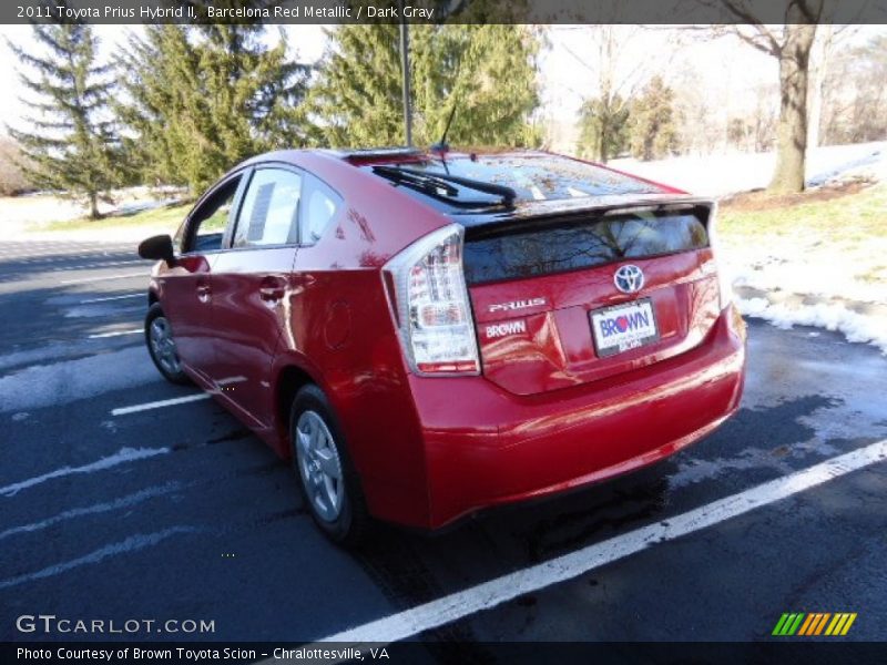 Barcelona Red Metallic / Dark Gray 2011 Toyota Prius Hybrid II