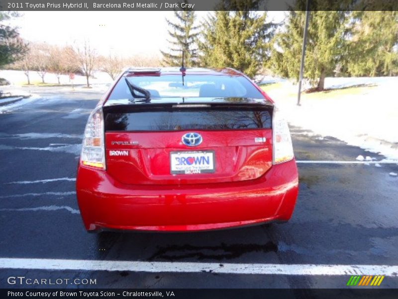 Barcelona Red Metallic / Dark Gray 2011 Toyota Prius Hybrid II