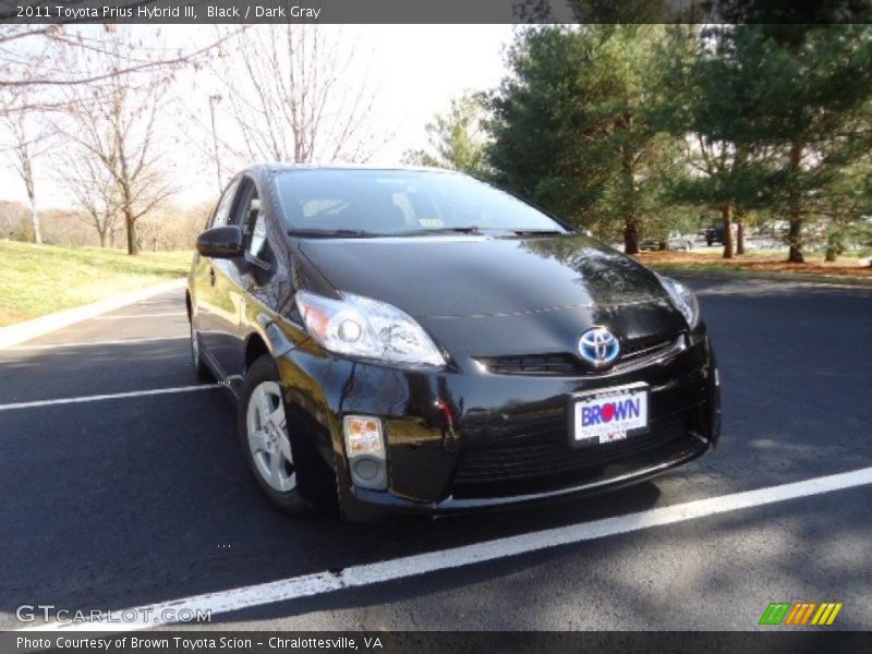 Black / Dark Gray 2011 Toyota Prius Hybrid III