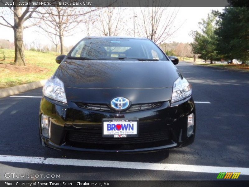 Black / Dark Gray 2011 Toyota Prius Hybrid III