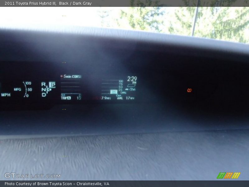 Black / Dark Gray 2011 Toyota Prius Hybrid III