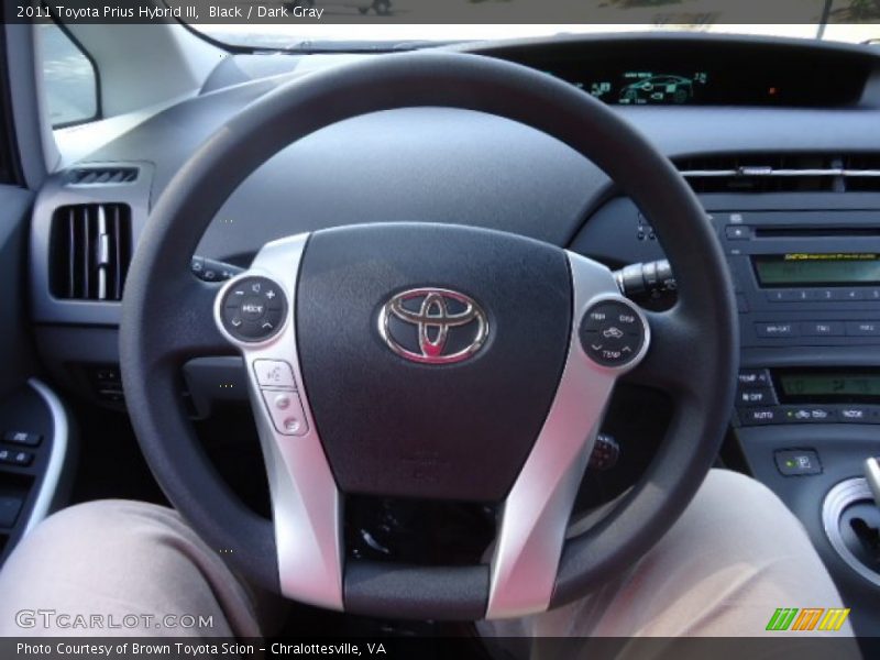 Black / Dark Gray 2011 Toyota Prius Hybrid III