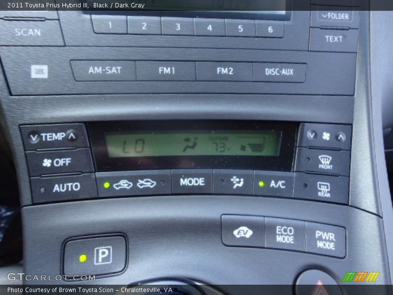 Black / Dark Gray 2011 Toyota Prius Hybrid III
