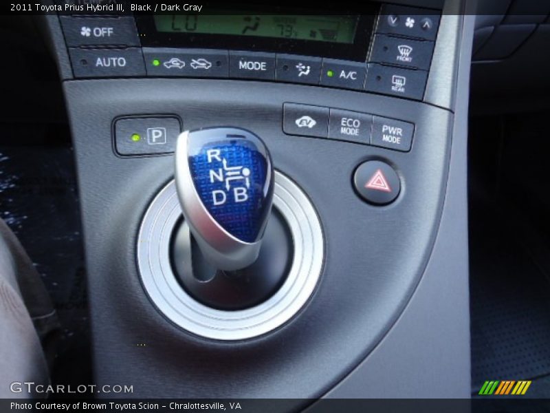 Black / Dark Gray 2011 Toyota Prius Hybrid III