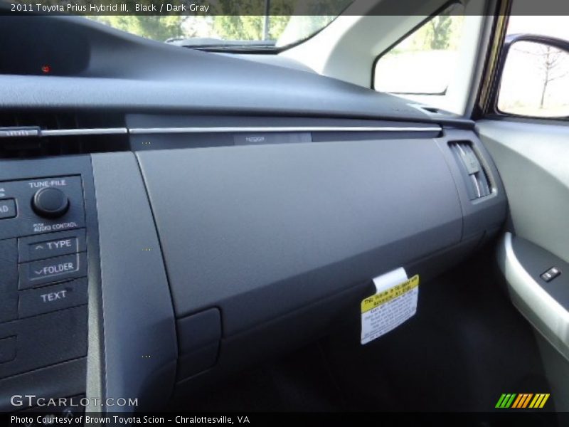 Black / Dark Gray 2011 Toyota Prius Hybrid III