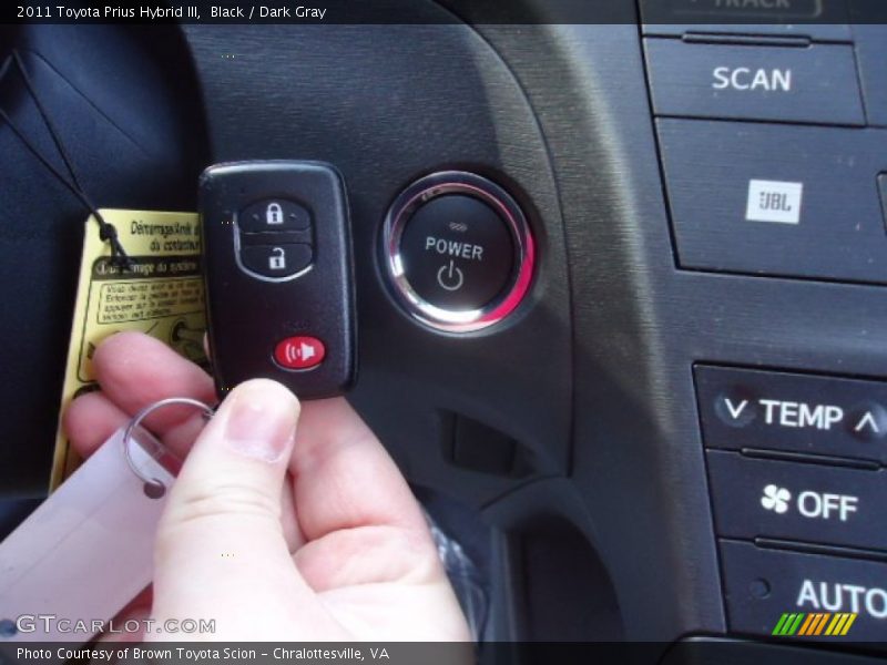 Black / Dark Gray 2011 Toyota Prius Hybrid III