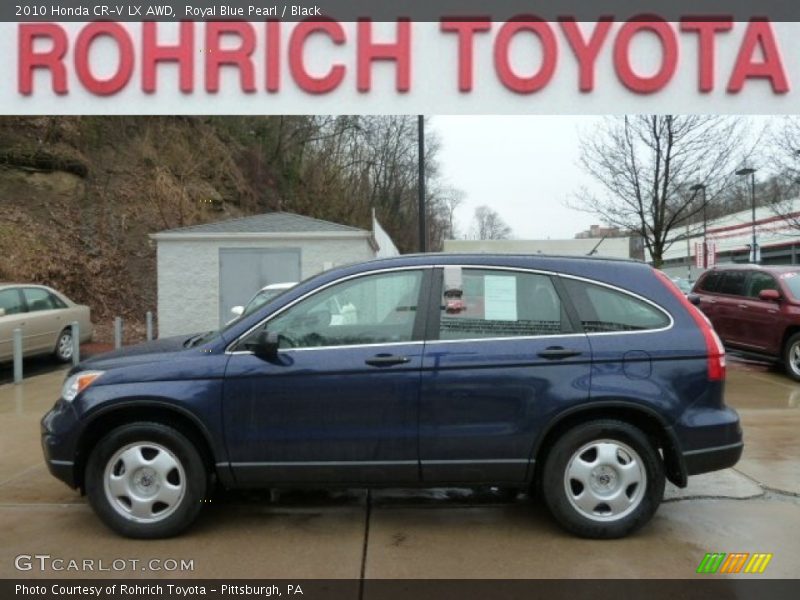 Royal Blue Pearl / Black 2010 Honda CR-V LX AWD