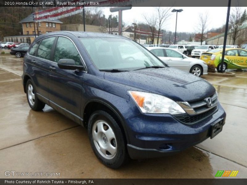 Royal Blue Pearl / Black 2010 Honda CR-V LX AWD