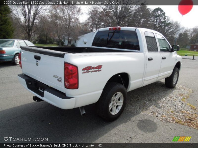 Bright White / Medium Slate Gray 2007 Dodge Ram 1500 Sport Quad Cab 4x4