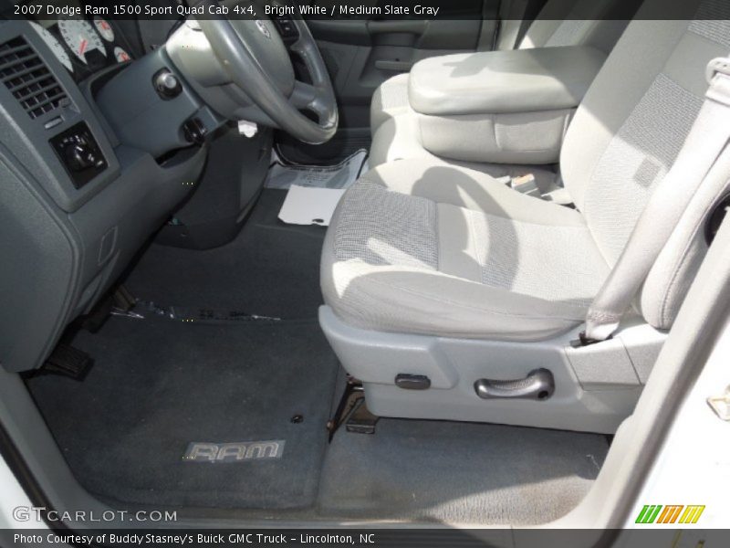 Bright White / Medium Slate Gray 2007 Dodge Ram 1500 Sport Quad Cab 4x4