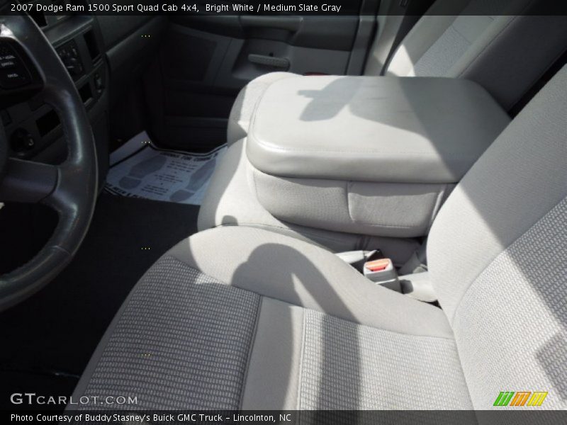 Bright White / Medium Slate Gray 2007 Dodge Ram 1500 Sport Quad Cab 4x4