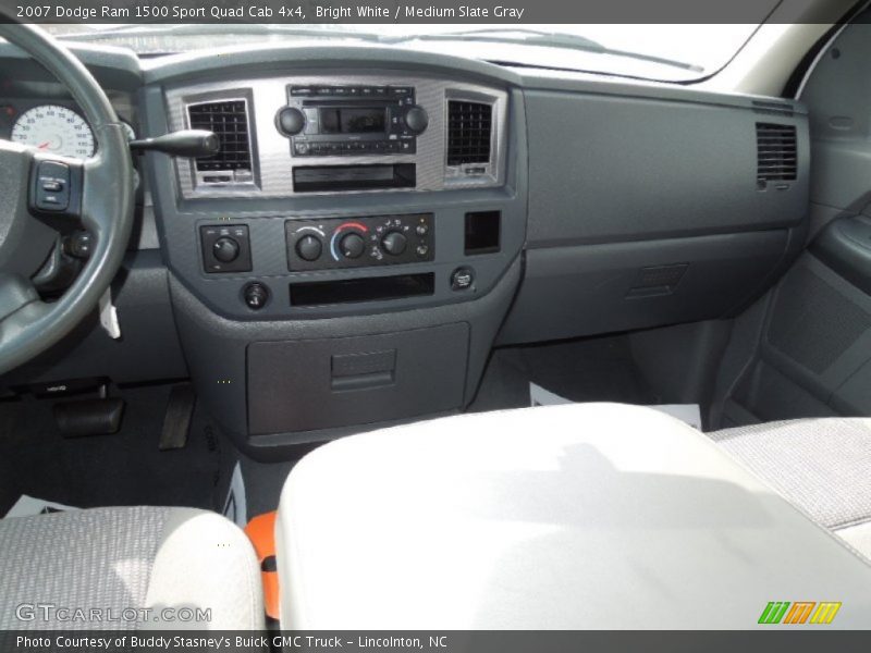 Bright White / Medium Slate Gray 2007 Dodge Ram 1500 Sport Quad Cab 4x4