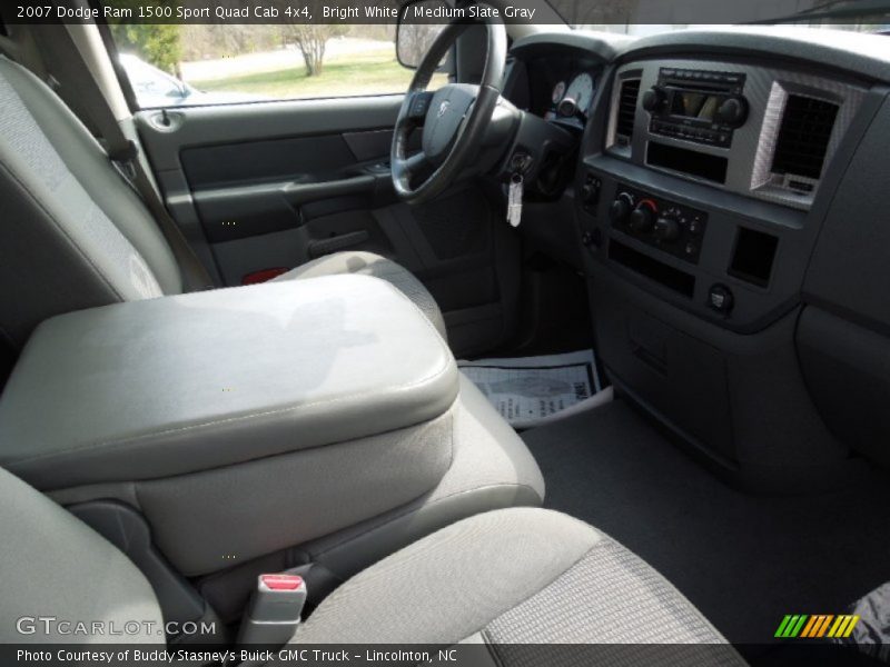 Bright White / Medium Slate Gray 2007 Dodge Ram 1500 Sport Quad Cab 4x4