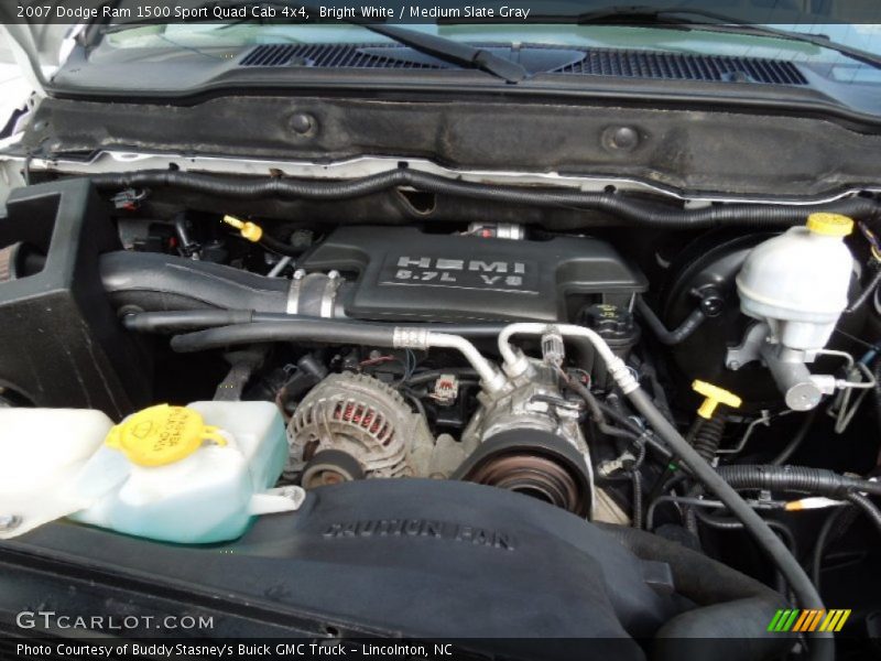 Bright White / Medium Slate Gray 2007 Dodge Ram 1500 Sport Quad Cab 4x4