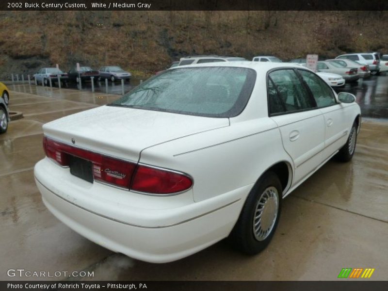 White / Medium Gray 2002 Buick Century Custom