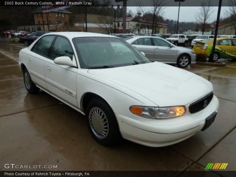 White / Medium Gray 2002 Buick Century Custom