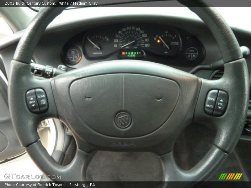 White / Medium Gray 2002 Buick Century Custom