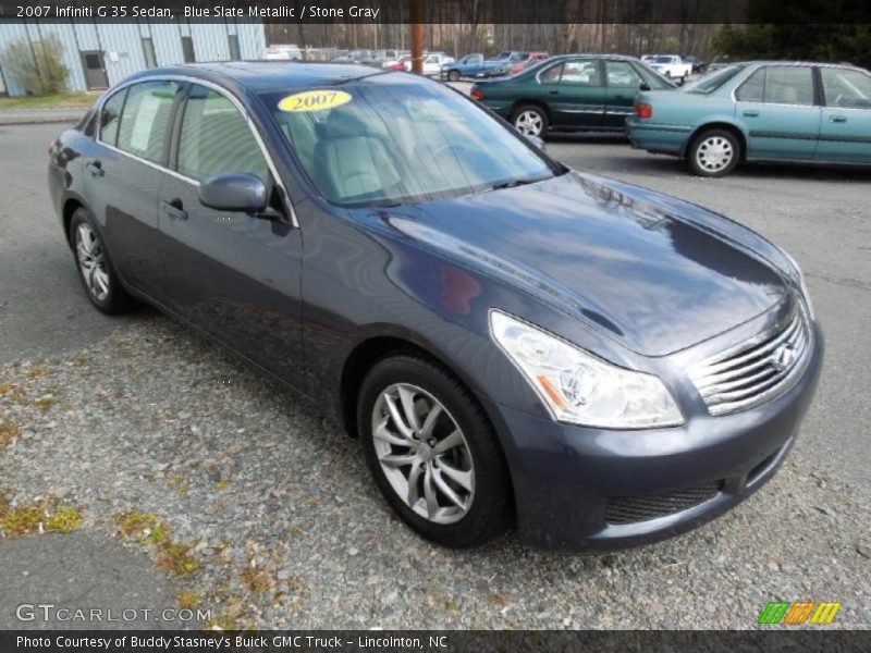 Blue Slate Metallic / Stone Gray 2007 Infiniti G 35 Sedan
