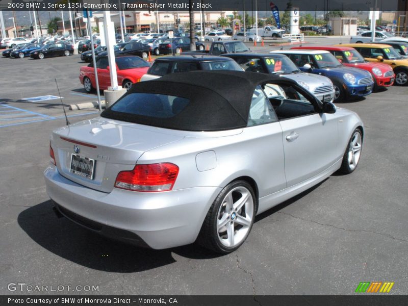 Titanium Silver Metallic / Black 2009 BMW 1 Series 135i Convertible